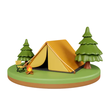 Camp  3D Icon