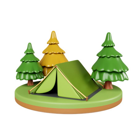 Camp  3D Icon