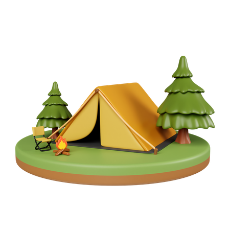 Camp  3D Icon