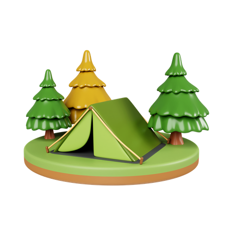 Camp  3D Icon