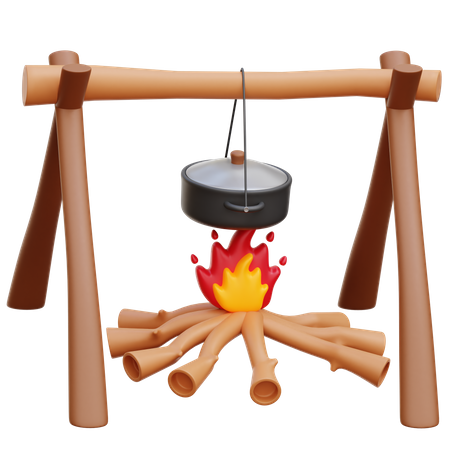 Camp Cooking  3D Icon