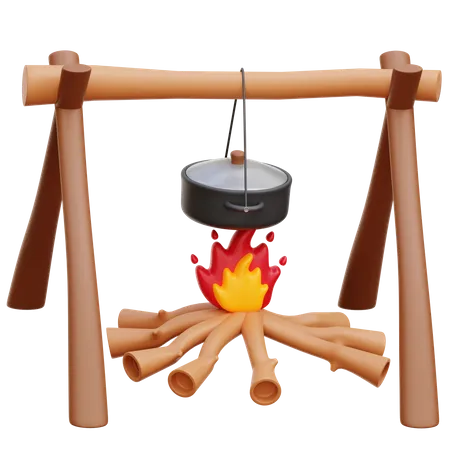 Camp Cooking  3D Icon