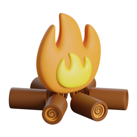 Feu de camp  3D Icon