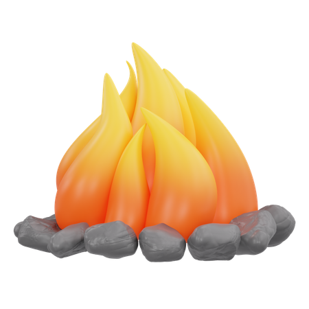 Camp Fire  3D Icon