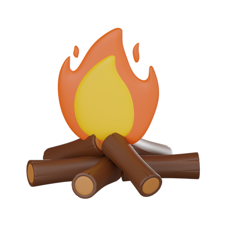 Camp Fire  3D Icon