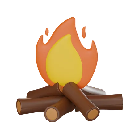 Camp Fire  3D Icon