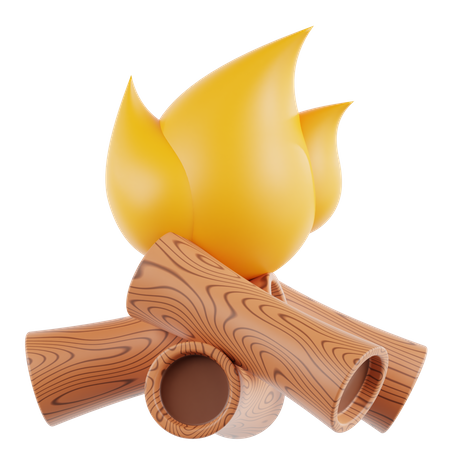 Camp Fire  3D Icon