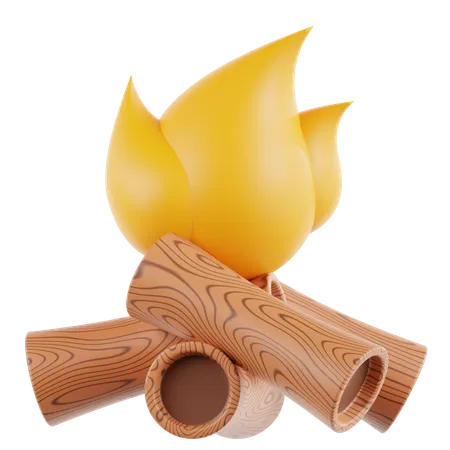 Camp Fire  3D Icon