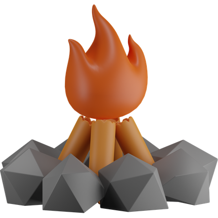 Camp Fire  3D Icon