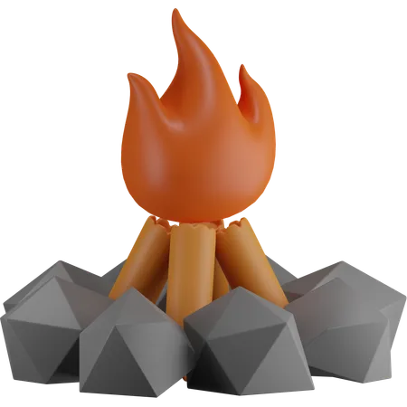 Camp Fire  3D Icon