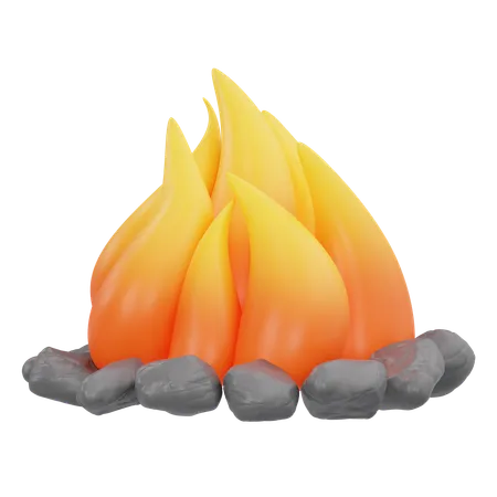 Camp Fire  3D Icon