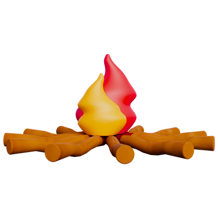 Camp Fire  3D Icon