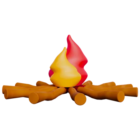 Camp Fire  3D Icon