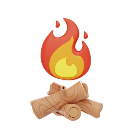 Camp Fire  3D Icon