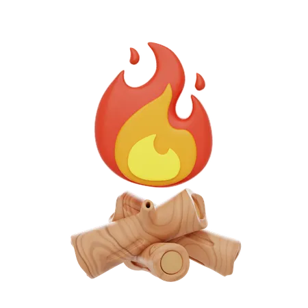 Camp Fire  3D Icon