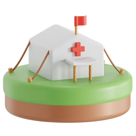 Camp médical  3D Icon