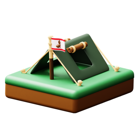 Camp de scouts  3D Icon