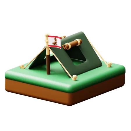 Camp de scouts  3D Icon