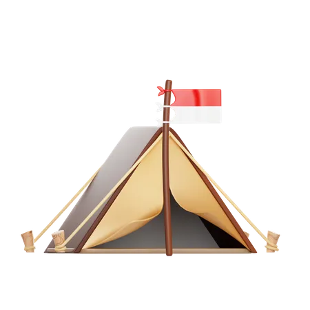Camp de scouts  3D Icon