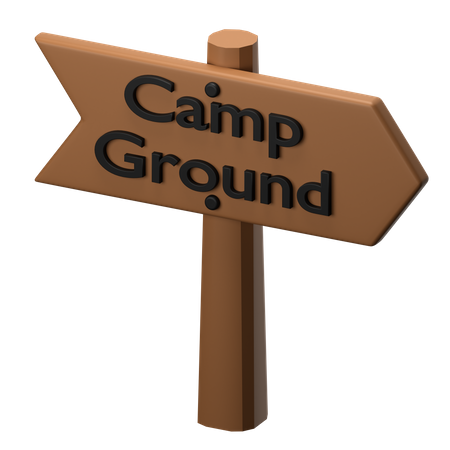 Camp Sign  3D Icon