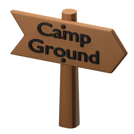 Camp Sign  3D Icon