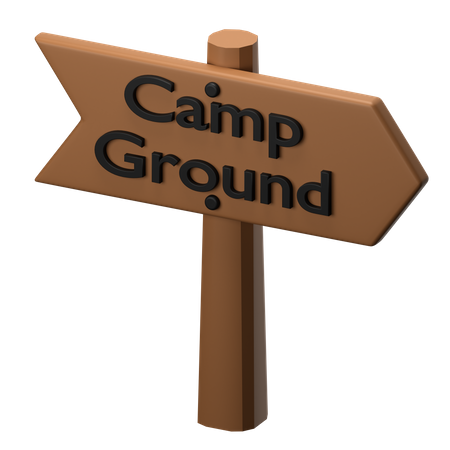 Camp Sign 3D Icon