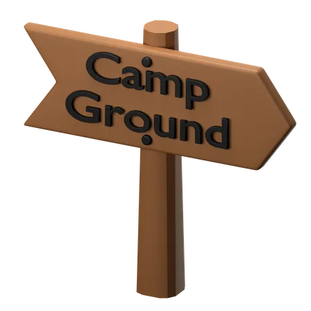 Camp Sign 3D Icon