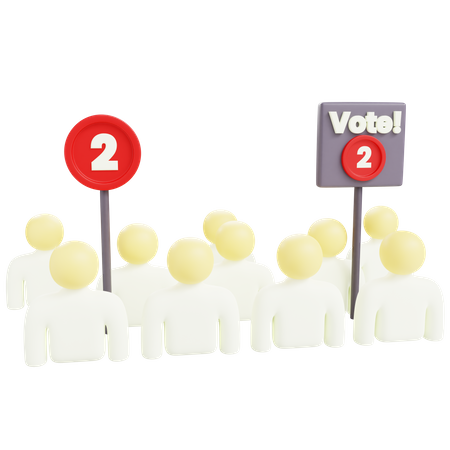 Campagne de vote  3D Icon