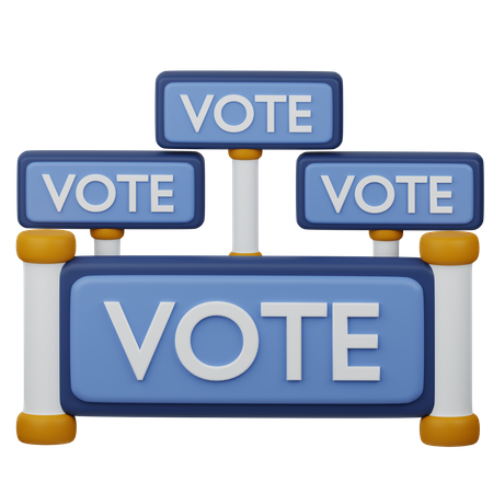 Campagne électorale  3D Icon