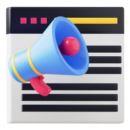 Campaign News  3D Icon