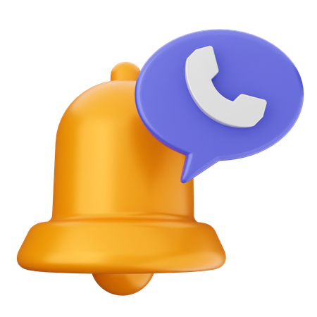 Campainha de notificação por telefone  3D Icon