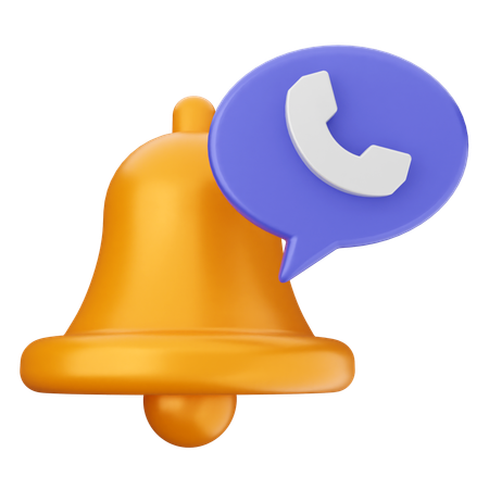 Campainha de notificação por telefone  3D Icon