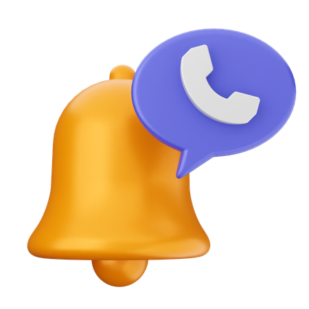 Campainha de notificação por telefone  3D Icon