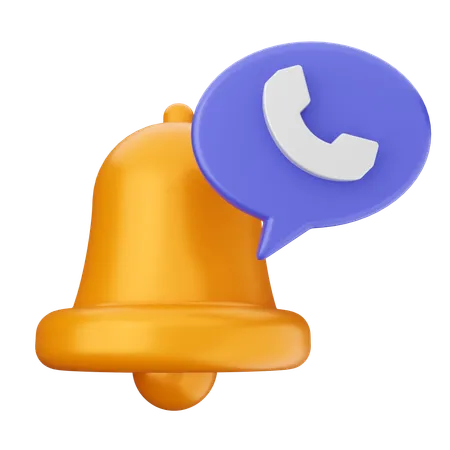 Campainha de notificação por telefone  3D Icon