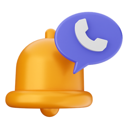 Campainha de notificação por telefone  3D Icon