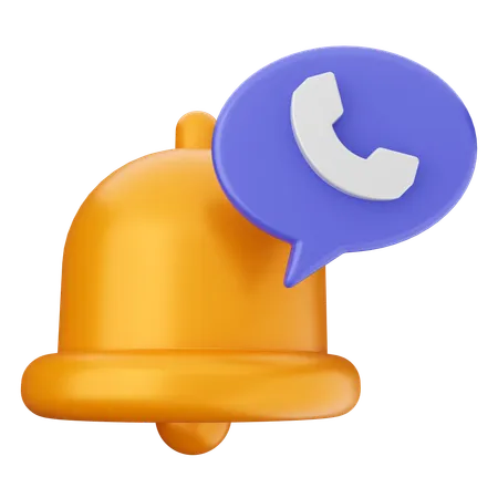 Campainha de notificação por telefone  3D Icon