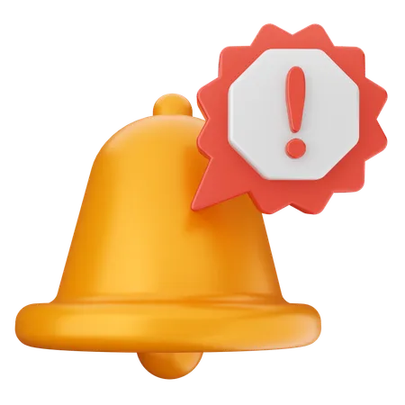 Campana de notificación de alerta  3D Icon