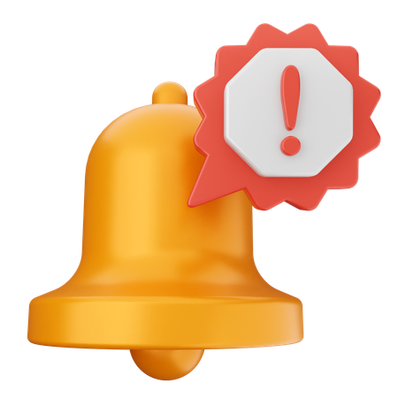 Campana de notificación de alerta  3D Icon