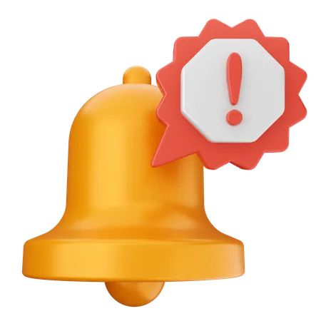 Campana de notificación de alerta  3D Icon