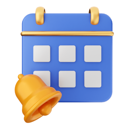 Campana de notificación del calendario  3D Icon