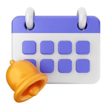 Campana de notificación del calendario  3D Icon