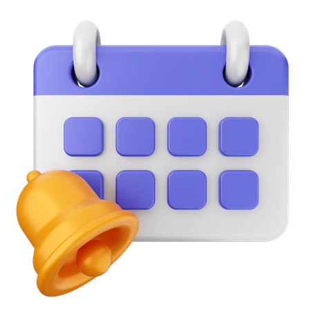 Campana de notificación del calendario  3D Icon