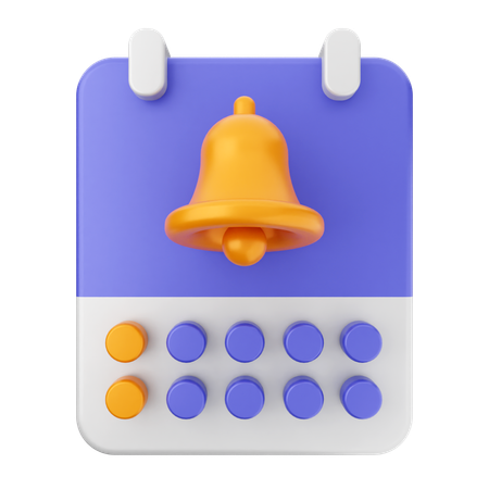 Campana de notificación del calendario  3D Icon