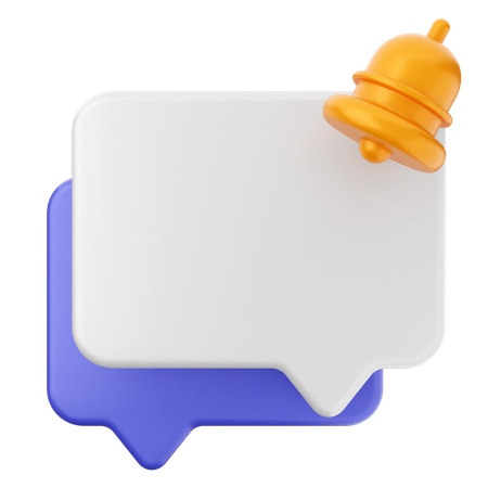 Campana de notificación de chat  3D Icon