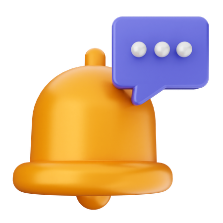 Campana de notificación de chat  3D Icon