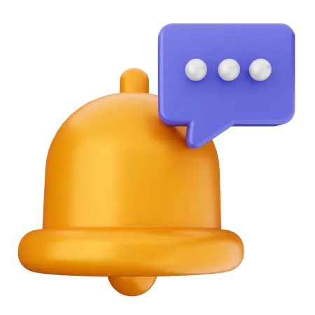 Campana de notificación de chat  3D Icon