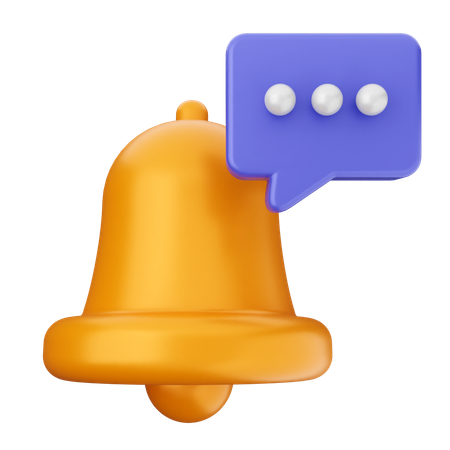 Campana de notificación de chat  3D Icon