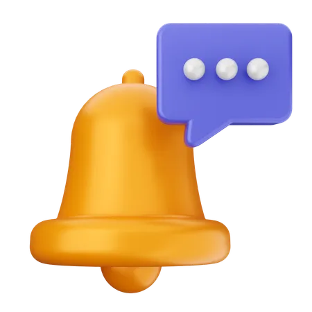 Campana de notificación de chat  3D Icon