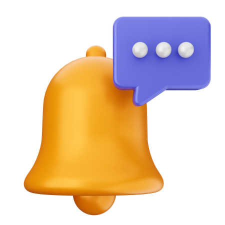 Campana de notificación de chat  3D Icon