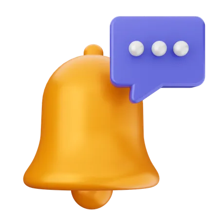 Campana de notificación de chat  3D Icon